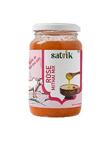 SATVIK PURE GHEE Satvik Rose Sweet Mix Ghee | Innovated For The First Time In The World | Made by Gir Cow Ghee with 100% Natural Ingredients (1 Ltr)