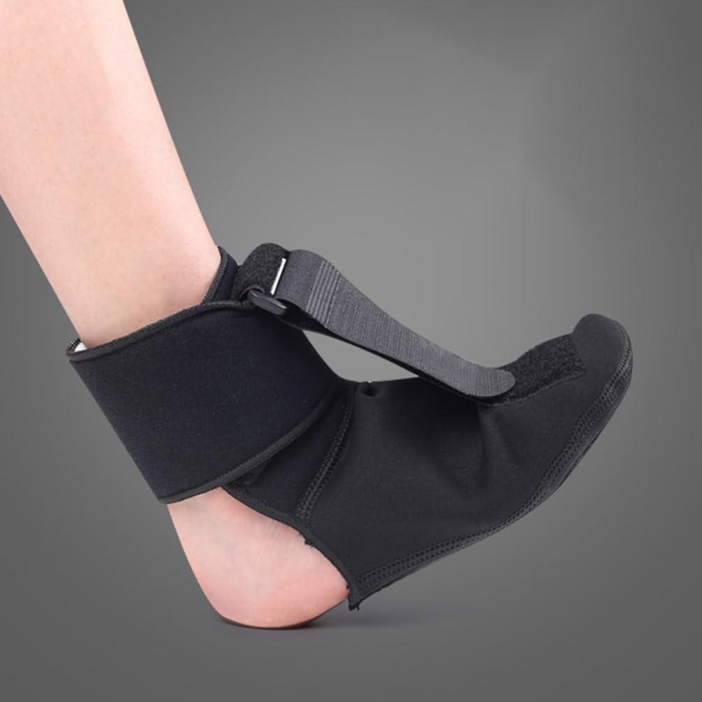 FOMIYES FOMIYES Drop Foot Brace Ankle Brace Support Leg Splint Brace Foot Support Stretching Boot Splints for Exercise Workout Basketball Gym Injury Recovery Sports Black