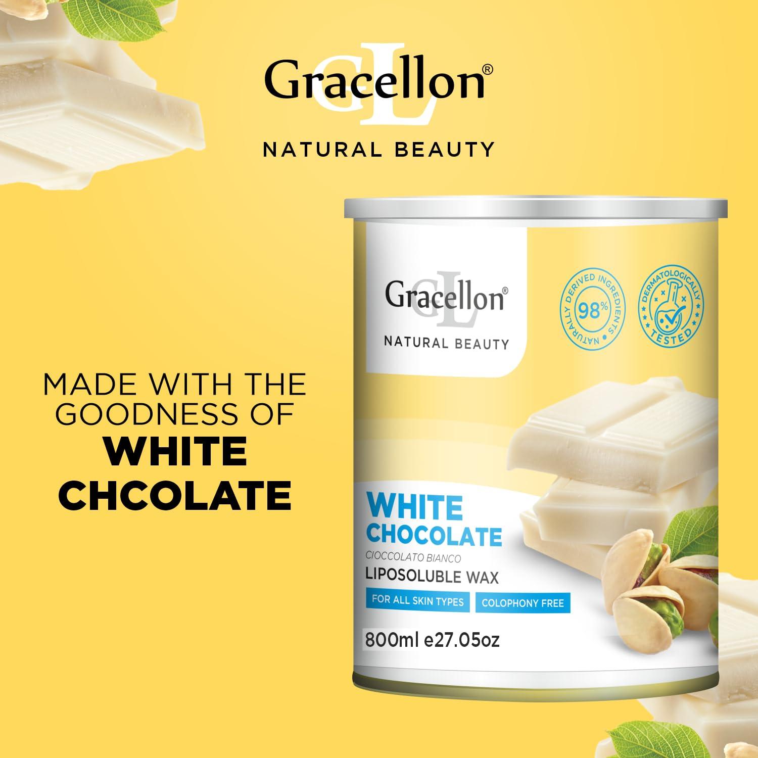 Gracellon Gracellon White Chocolate Liposoluble Wax | For All Skin Types | Colophony Free