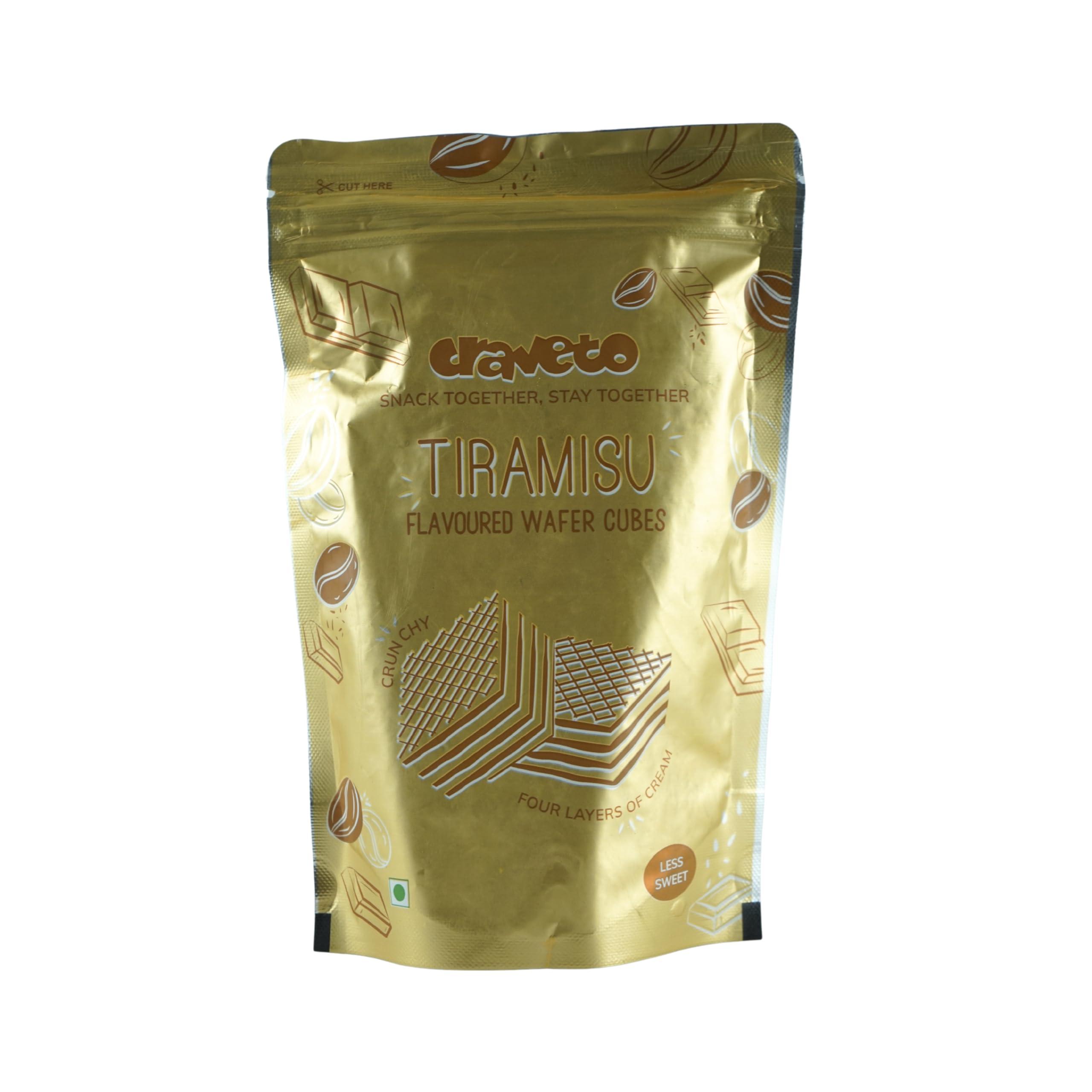 Craveto Craveto Tiramisu Wafer Biscuit Cubes | Wafer Layered with Coffee and Cream | 75g