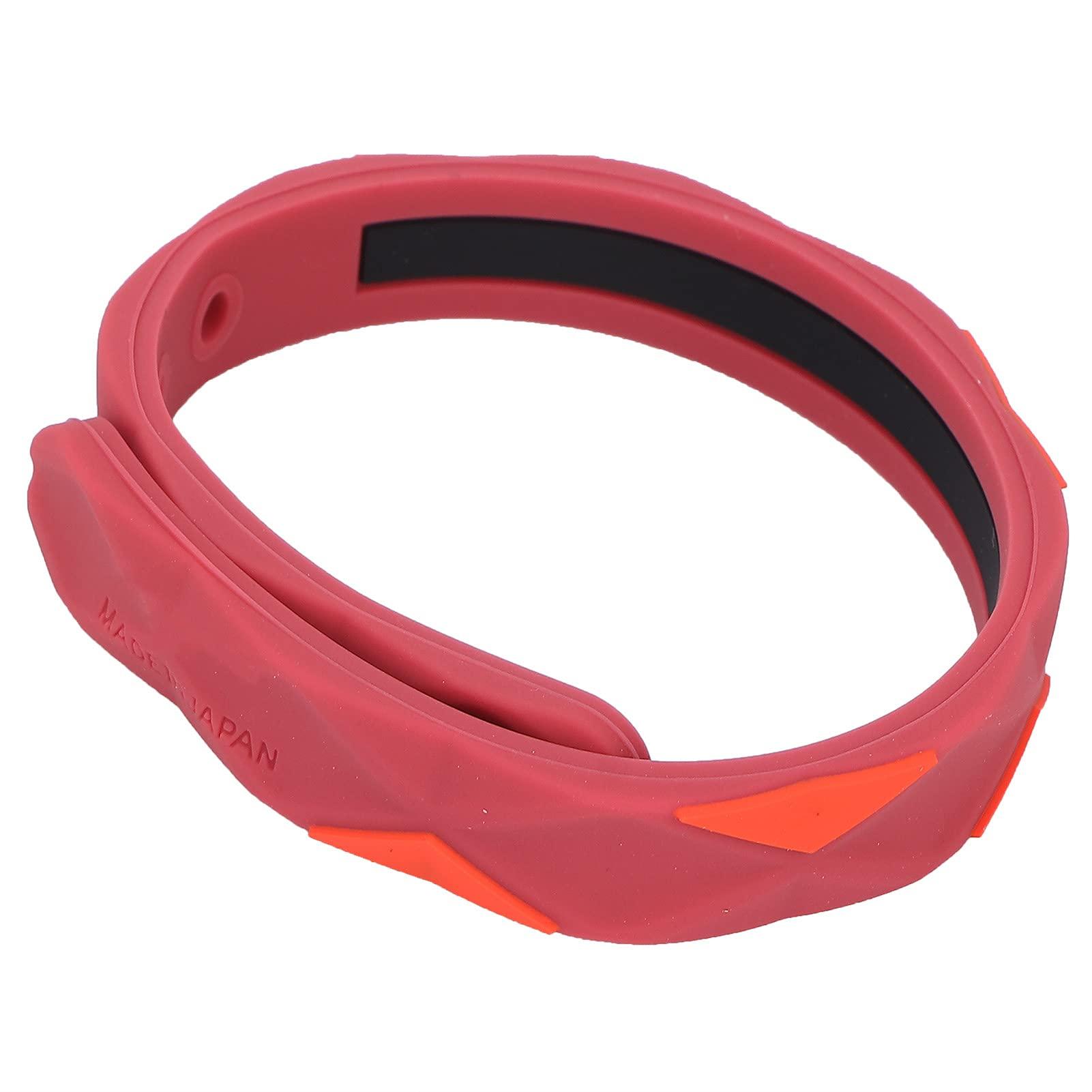 Guosi Anti Shock Wristband, Promote Circulation Soft Silicone Anti Static Wrist Strap Improve Sleep Quality Radiation Protection for Work for Winter(Red)