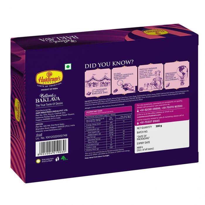 Haldiram\'s Haldiram\'s Nagpur Sweet Wonder 1kg and Assorted Baklawa(300gm) combo