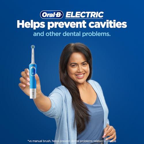 Oral B Oral B Vitality Rechargeable Rotating Electric Toothbrush for Adults with Travel Case & 2 Modes (Daily & Sensitive), 2 Min Timer with Quadpacer, 2 Year Warranty, IPX7 Water Resistant, (White, 1)