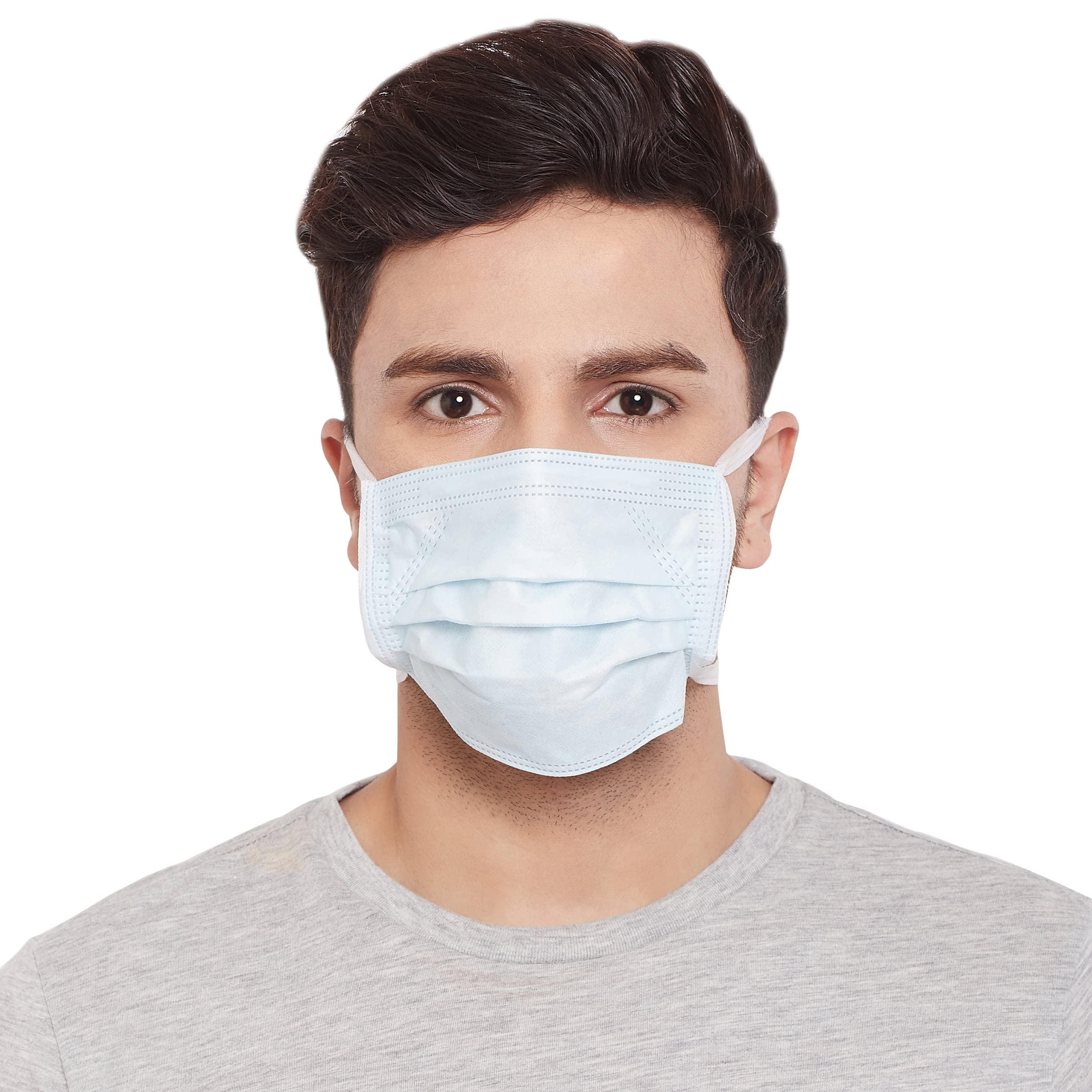 Romsons Romsons Unisex Non-Woven Fabric Guard Well 3 Ply Surgical Face Mask Tie-On Ear Loops, 50 Pcs/Pack,White