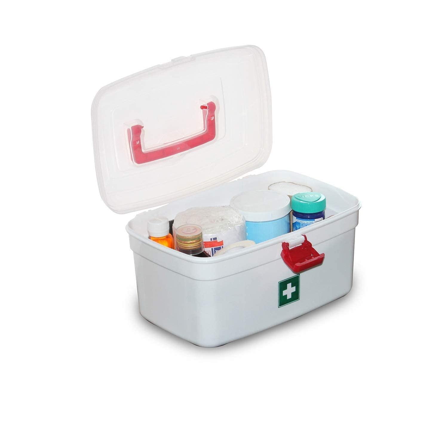 JOEN HAYDEN JOEN HAYDEN Emergency First Aid Kit Box, Medicine Box, Multi Purpose Storage Box with Handle, Medicine, Scisso,r Doctor Tap, Equipment Box For School, Office, Doctor, Medical, Hospital, Home.