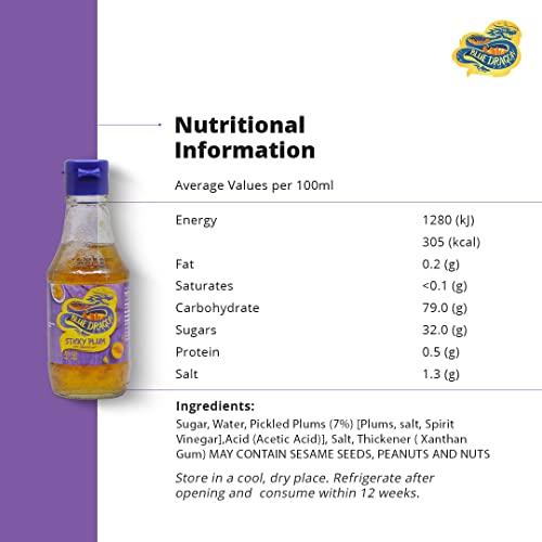 Blue Dragon Blue Dragon Sticky Plum Sauce | No Preservative | Vegan | Sesame Seeds, Peanuts and Nuts | Sticky Plum Sauce - 190ml (Pack of 2)