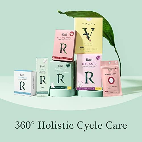 Rael Rael Organic Cotton Compact Tampons - Regular & Super Size, Plant Based Applicator, Chlorine Free, Compact Applicator with Leak Locker Technology (36 Count)