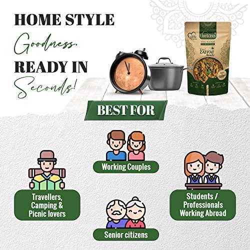 Chericious Chericious Ready Eat Vegetable Handi, Vegetarian Meal, Instant Food, Cook Food, Readymade Food Packet, Heat and Eat Food, Indian Food, Travel Carry Food (Pack of 2)