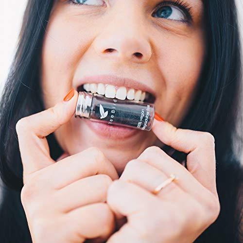 TreeBird Organic Biodegradable Bamboo Charcoal Dental Floss & Refillable Glass Holder | Vegan | Naturally Waxed With Candelilla Wax | 33yd Thread Spool | Eco-Friendly Zero Waste Oral Care | Mint Flavored