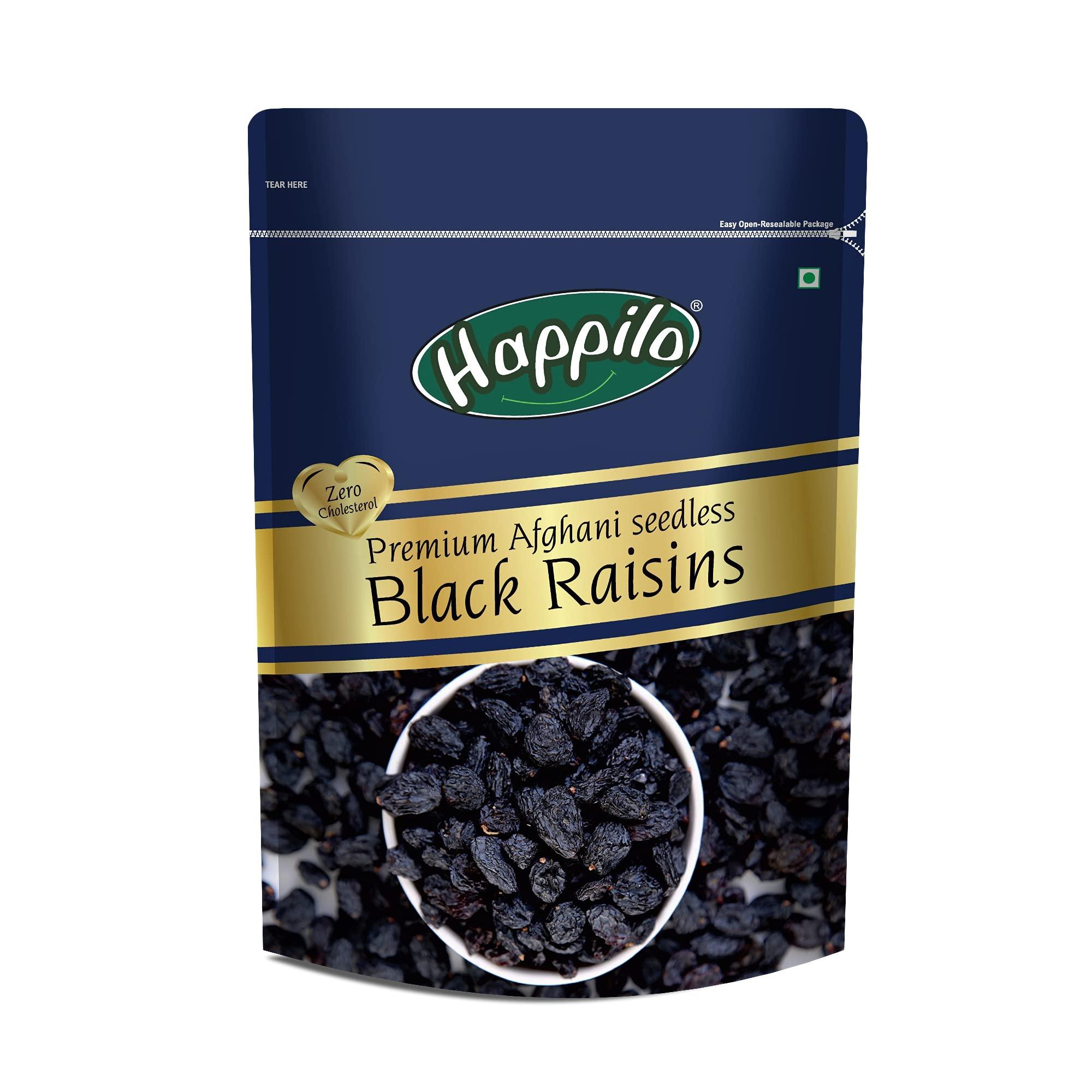 Happilo Happilo Premium International Dried Nuts and Berries, 200g & Premium Afghani Seedless Black Raisins, 250g & Premium Roasted Pumpkin Seeds for Eating 200g, Lightly Salted for Healthy Diet