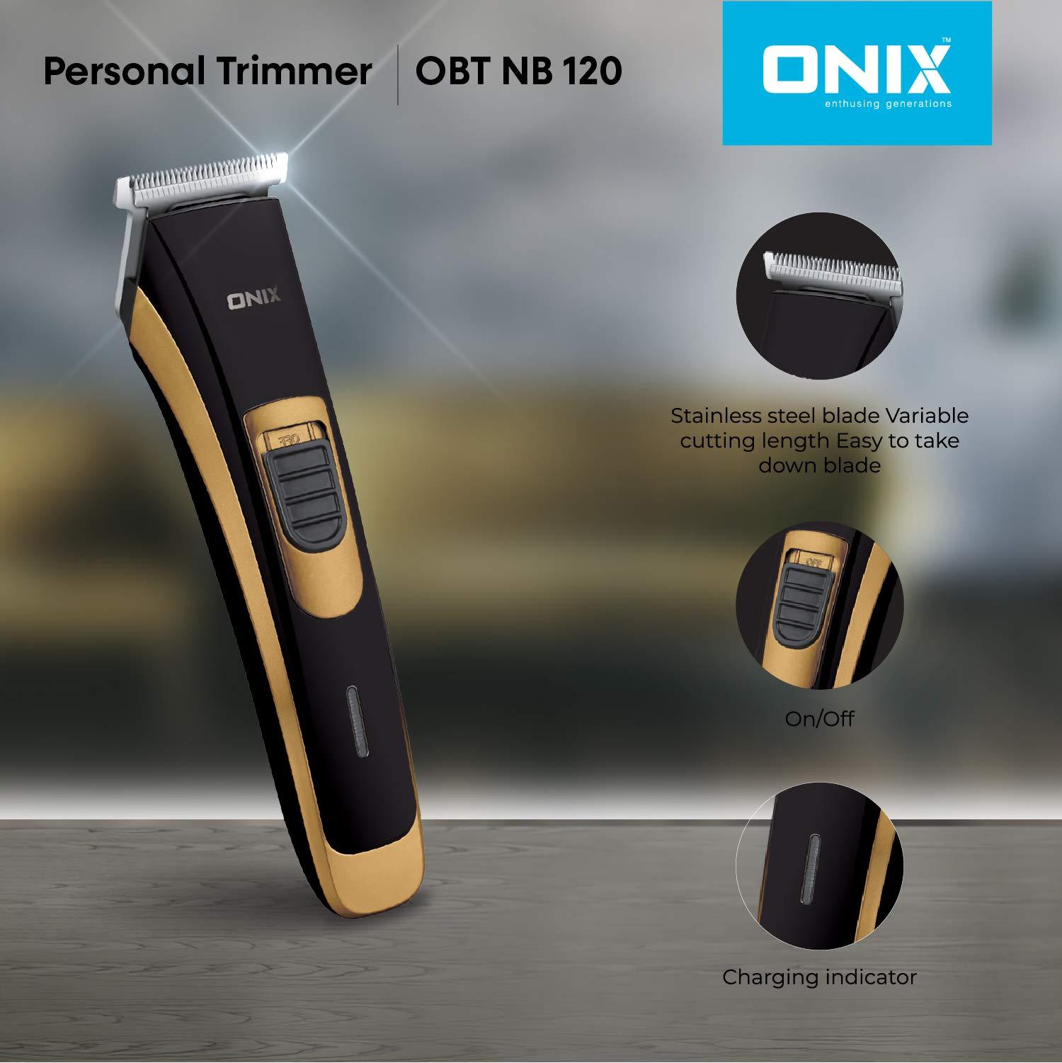 ONIX enthusing generations ONIX enthusing generations Onix Obt Nb-120 Corded/Cordless Rechargeable Trimmer With 4 Length Adjustment