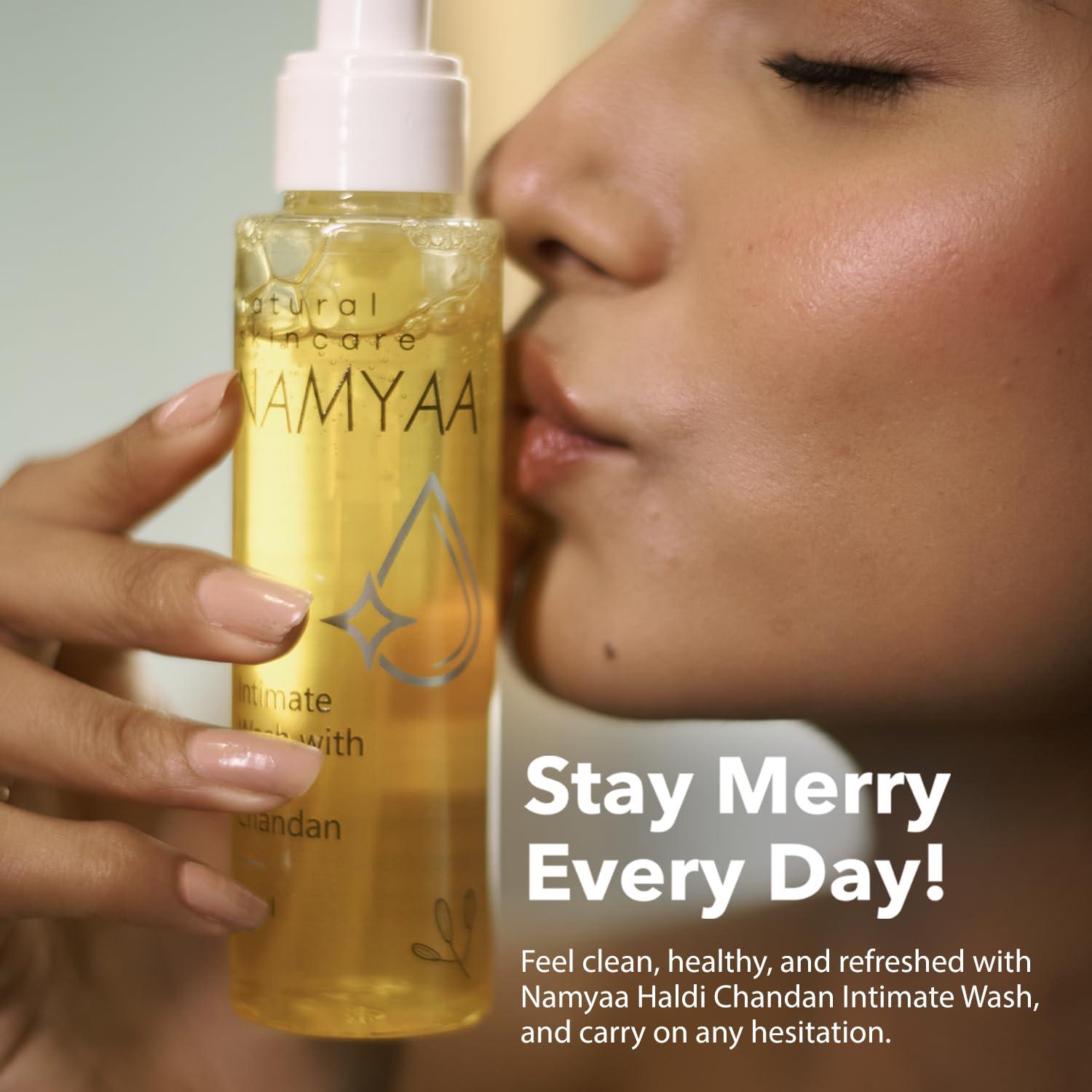 Namyaa Namyaa Haldi Chandan Intimate Hygiene Wash | With Germ and Odour Protection | pH Balanced (Pack of 2)