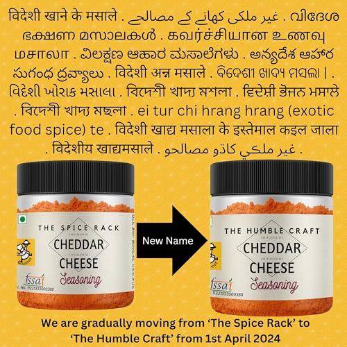 The Spice Rack The Humble Craft Cheddar Cheese Seasoning Powder - Popcorn, Salad, Pizza, Pasta, Spread, Dip & Marinade. Cheese Powder Seasoning - 100Gms