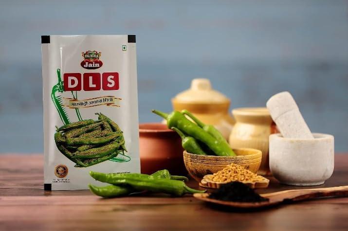 Rajat TRADERS JAIN DLS Marwadi Athana Mirchi -Long Green Chilli Pickle 400 g (Pack of 2, each pack 200 gm)