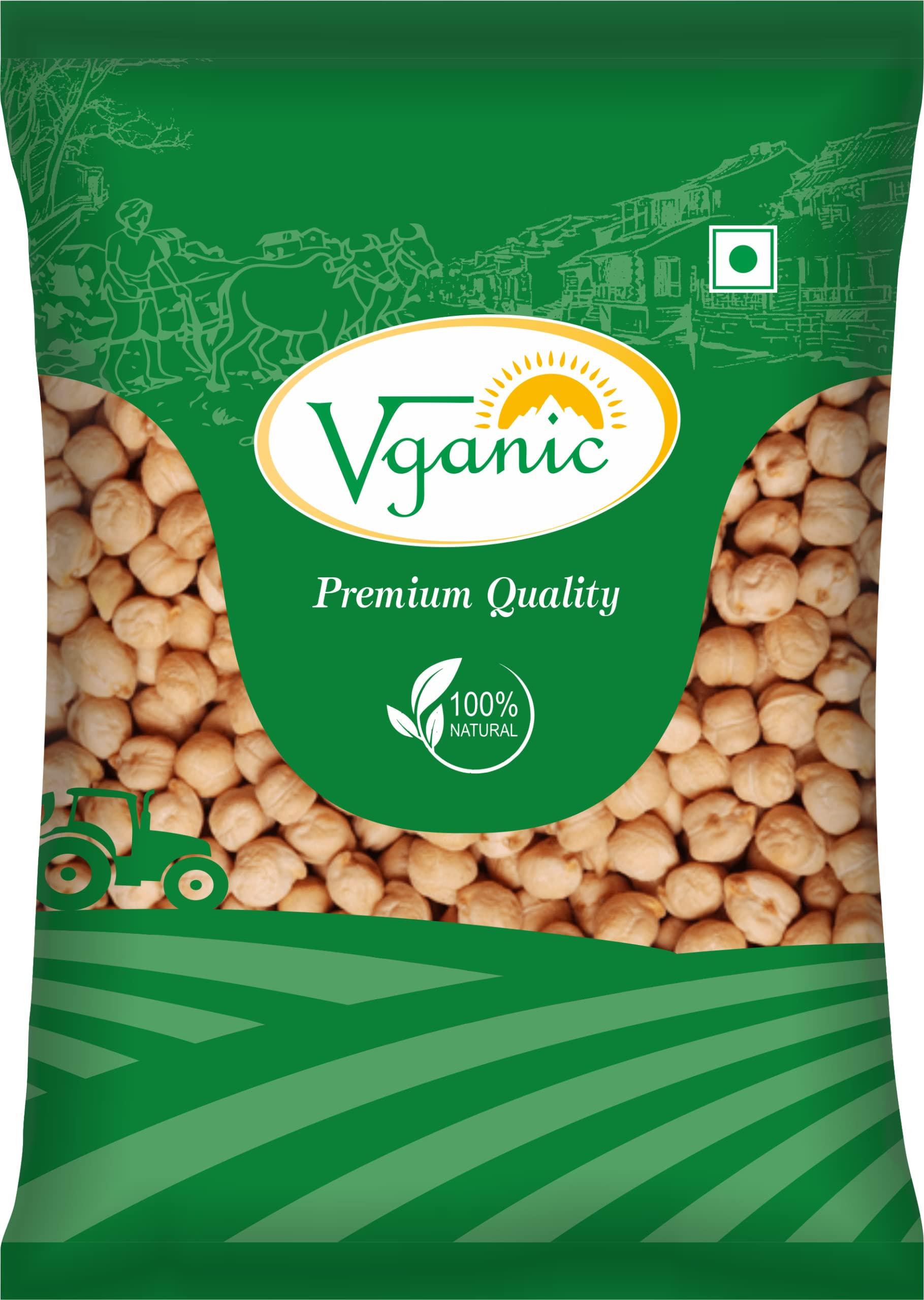 Vganic Vganic Kabuli Chana, Healthy White Chana Rich In Protein, Unpolished Chickpeas, Safed Chole Chana 500 gm