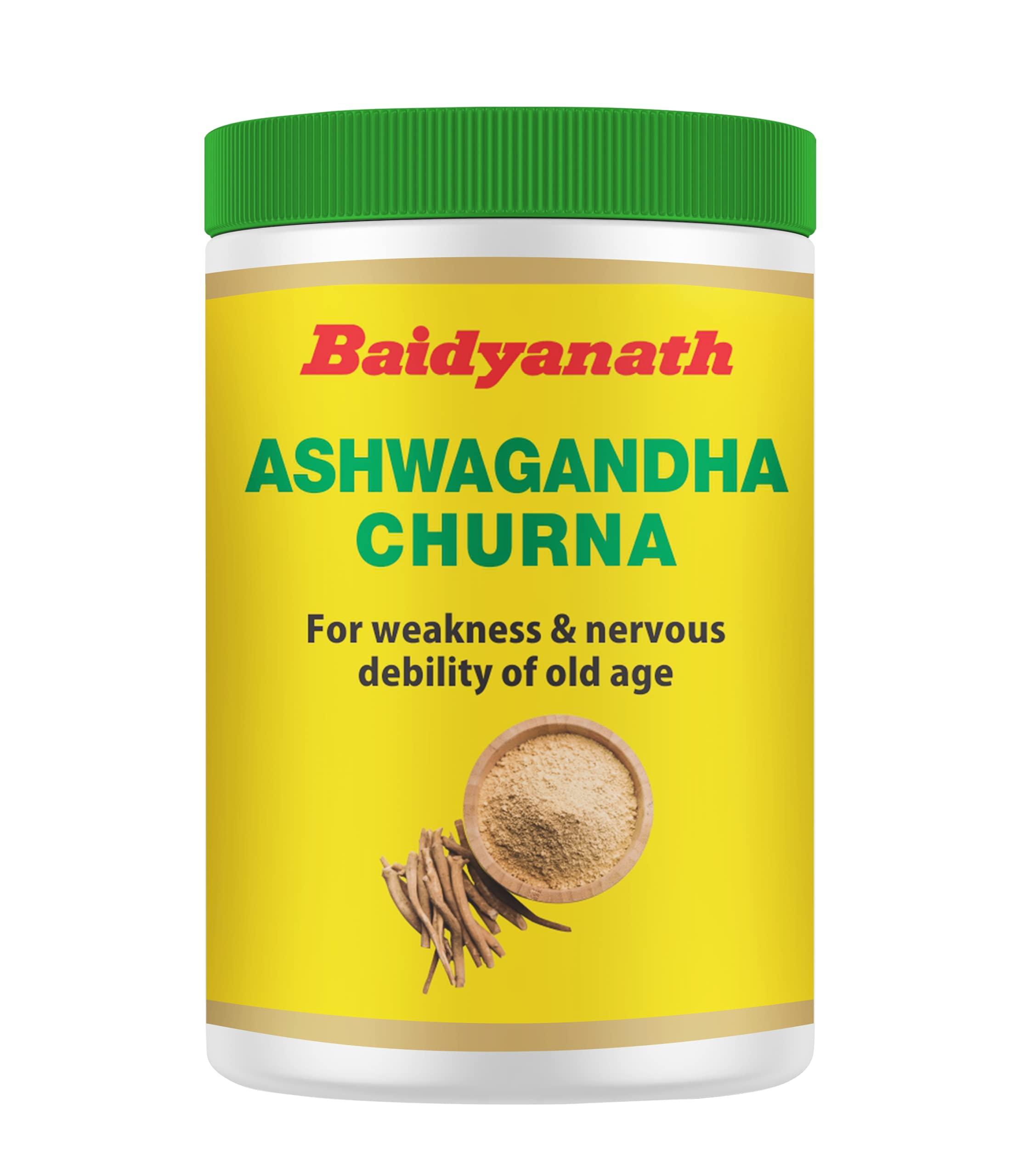Baidyanath Baidyanath Ashwagandha Churna - 100g (Pack of 2) & Vansaar Wheatgrass Juice - 500 ML