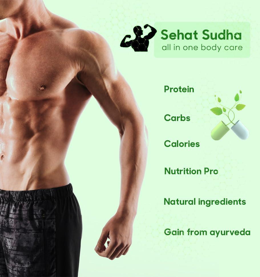 Manav Herbals Manav Herbals Sehat Sudha Ayurvedic/Herbal Powder for Naturaly Weight Gain and Mass Gain (160gm)