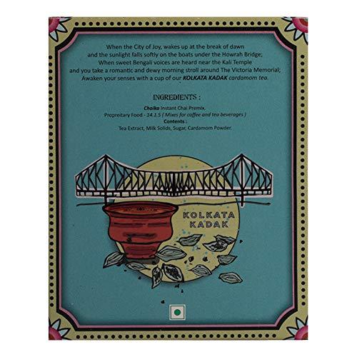 Chaika Chaika Desi Instant Premix Kolkata Kadak Cardamom Flavoured Tea (10 Sachets,Pack of 2)