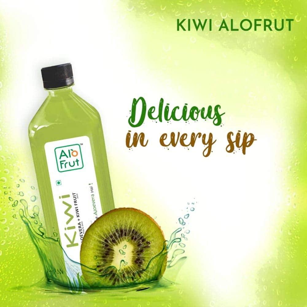 ALO FRUT ALO FRUT Axiom AloFrut Kiwi Aloe Vera Chunks & Juice, 300 ml (Pack of 24) | Fruit Juice Mai Aloevera Chunks | Healthy Hai Isme Aloevera Hai | Ready To Serve Drink(KIwi Aloe Vera, Pack of 24)