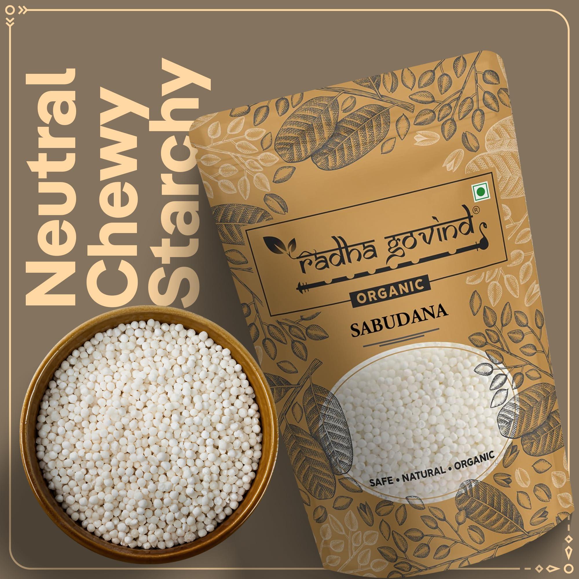 RADHA GOVIND Radha Govind Organic Sabudana | Sago | Tapioca 1000 Gram