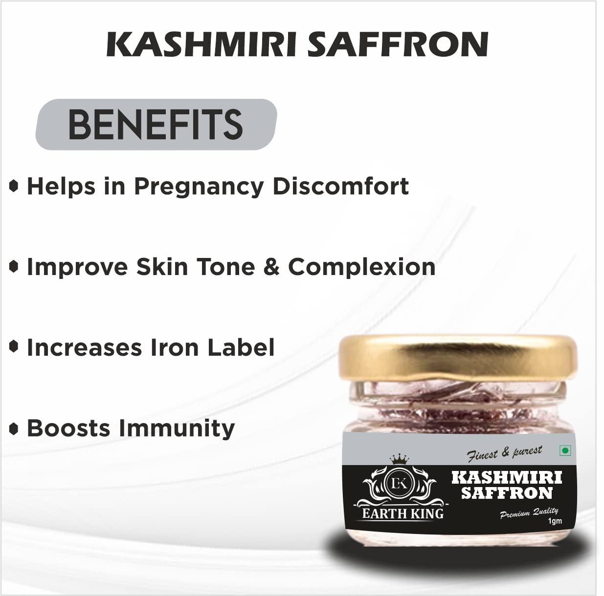 EARTH KING EARTH KING Kashmiri Shilajit/Shilajeet Resin | Raw Shilajit | Shudh Shilajit | Original Shilajit (Semi Liquid) - 20G with Pure A++ Grade Kashmiri Saffron 1GM Combo Pack