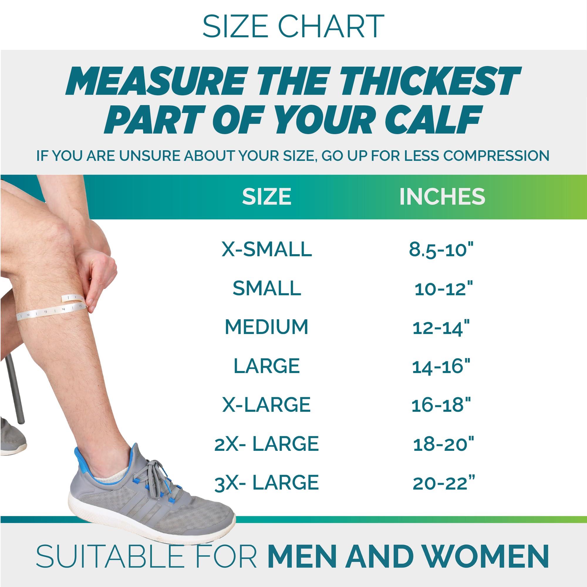 Run Forever Run Forever Calf Compression Sleeves for Men and Women - Leg Compression Sleeve - Footless Compression Socks for runners, Nude, X-Large