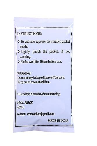 Instacool INSTACOOL Instant Cold Pack (4\" x 8\") Set of 2 Disposable Cold Therapy Ice Packs for Pain Relief, Swelling, Inflammation, Sprains, Strained Muscles, Toothache and for Athletes & Outdoor Activities