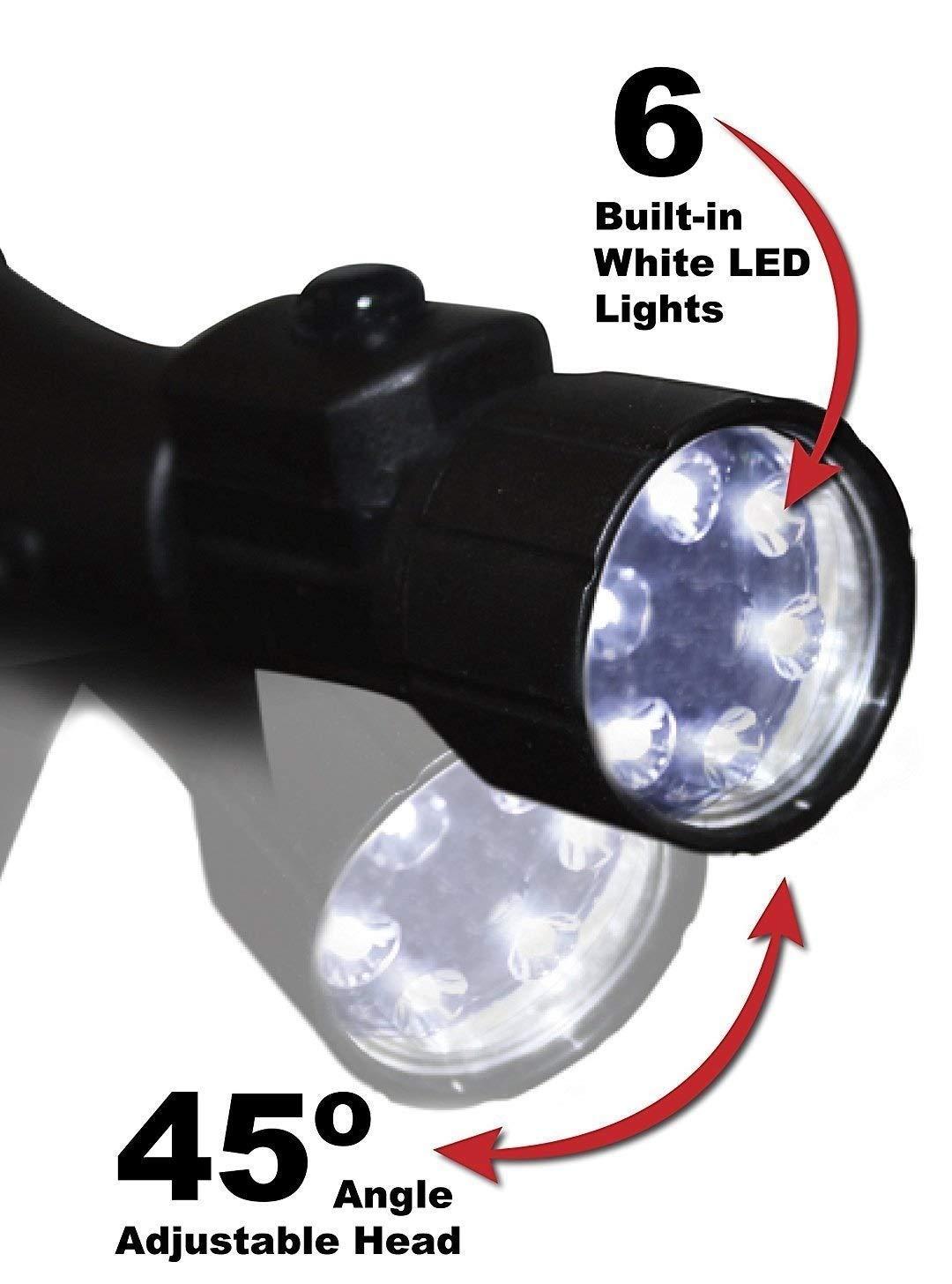 Vidhi Sales Vidhi sales Foldable Walking Stick 4 Head Pivoting Stick with Built In LED Lights