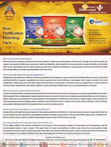 Savitri Savitri Ashirvaad Plus (Fortified Steam Rice) | 5kg Pack