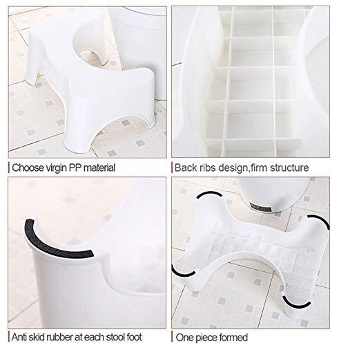 FYCAN FYCAN Toilet Stool | Medical Aid for the Toilet | Better Posture When Sitting on the Toilet | Aid to Subida for Children | against Constipation and Hemorrhoids Kids and Adult (White), Potty Step Stool