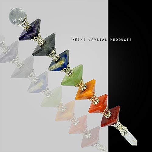 Reiki Crystal Products Reiki Crystal Products Natural 7 Chakra Healing Wand for Reiki Healing and Crystal Healing Stone Wends (Color : Multi)