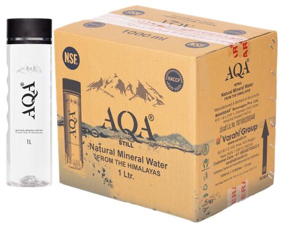 VARAHI VARAHI AQA Natural Mountain Water |1 ltr - 12 bottles | Natural Mineral Water from The Himalayas