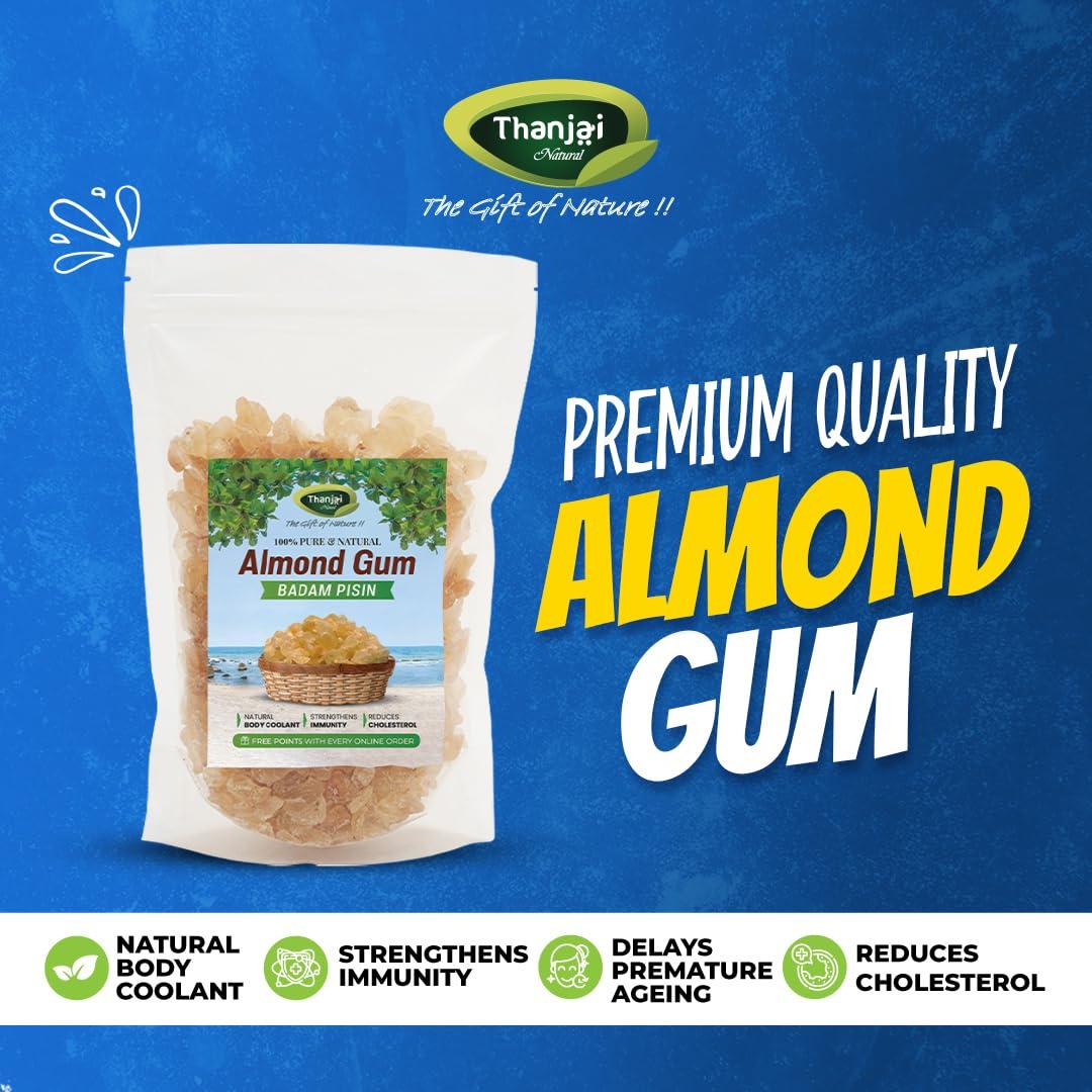 Thanjai Natural Thanjai Natural Almond Gum 250 Grams Badam Pisin Badam Gum Best First Quality Pure, Natural