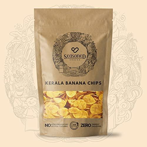 generic Seasoned Snacks Authentic Kerala Banana Chips | Pack of 2 | Premium Banana Chips fried in Cold Pressed Coconut oil | Zero Cholesterol | Zero Trans Fat | No Preservatives | 250g Each