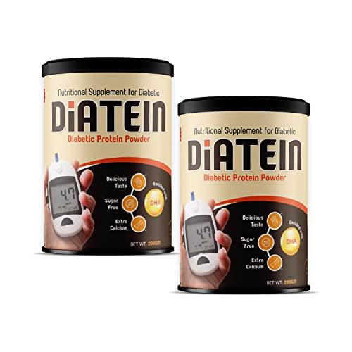 Delwis Delwis Diatein Powder - Diebetic Protein Powder - Vanilla Flavour With DHA - 400gm (Pack of 2)