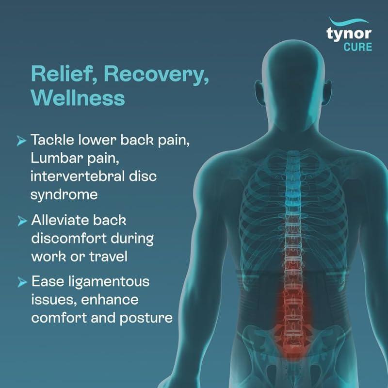 TYNOR TYNOR Lumbo Sacral Belt, Black, Large, 1 Unit