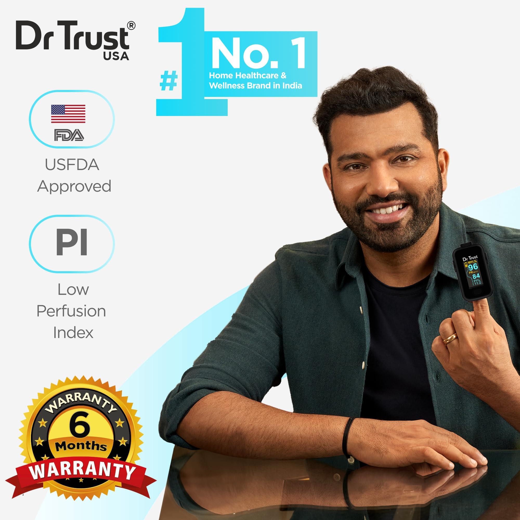 Dr Trust Dr Trust Signature Series Finger Tip Pulse Oximeter With Audio Visual Alarm (Midnight Black)