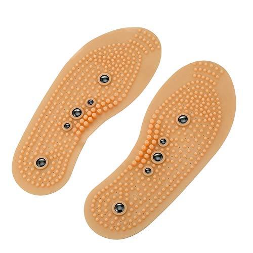Liujaos 1 Pair Acupoints Reflection Cutable Magnetic Insole, Breathable Acupressure Magnetic Massage Insoles, for Relieve Fatigue for Promote(41-45 Yards)