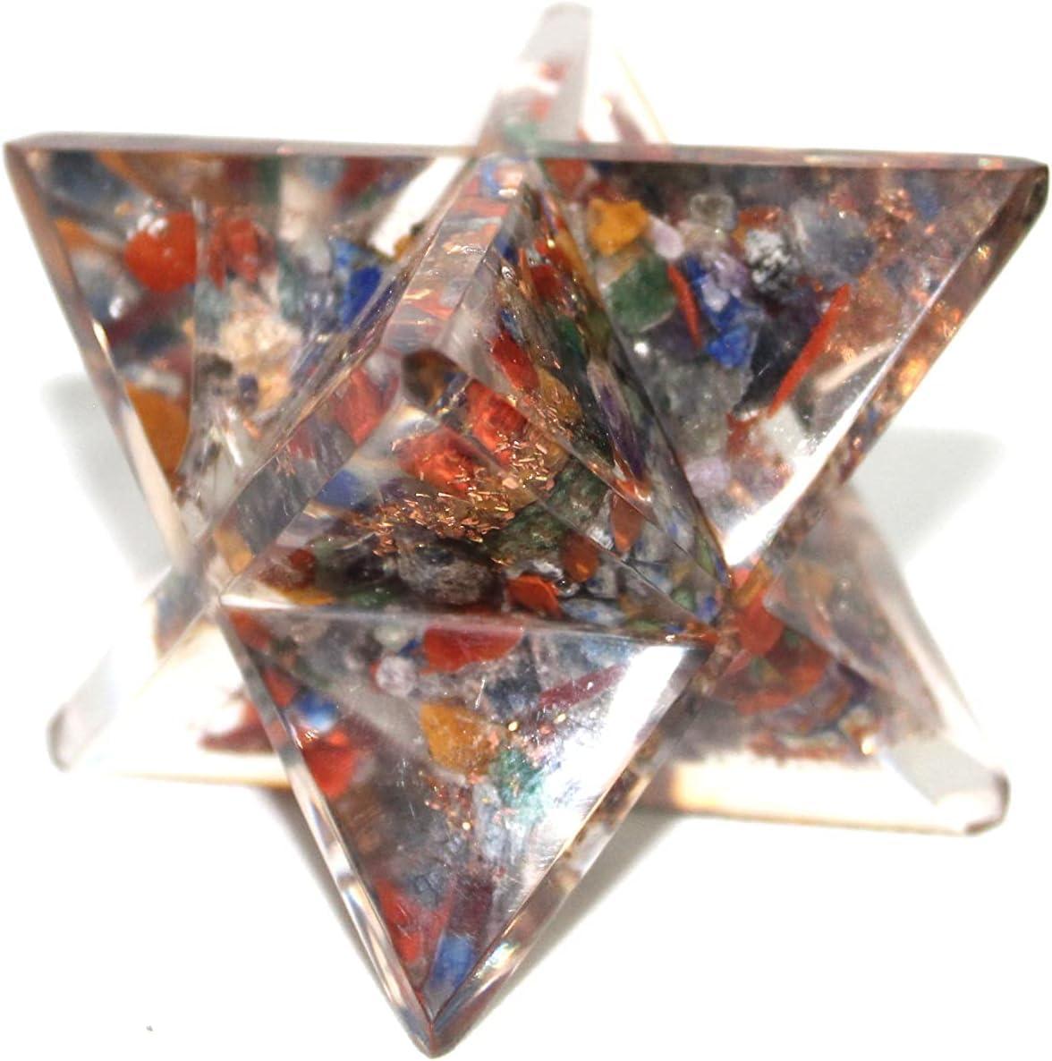 Jet International Crystal Big Genuine Mix Chakra Orgone Merkaba Crystal Therapy 4 Inch Huge Large Crystal Gemstones Copper Metal Mix Rare Healing Positive Energy