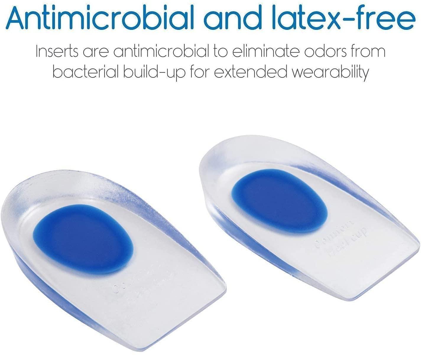 Perriha Fashion Perriha Fashion Combo | Gel Heel cups Silicon Heel Pad for Heel Ankle Pain | Heel Pads Snugs for Shoe Too Big Men Women | 1*Pair (BLUE HEEL)