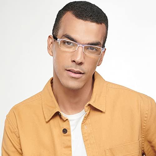 IMPLICIT IMPLICIT Rimless Reading Glasses for Men & Women (+3.00, Grey)