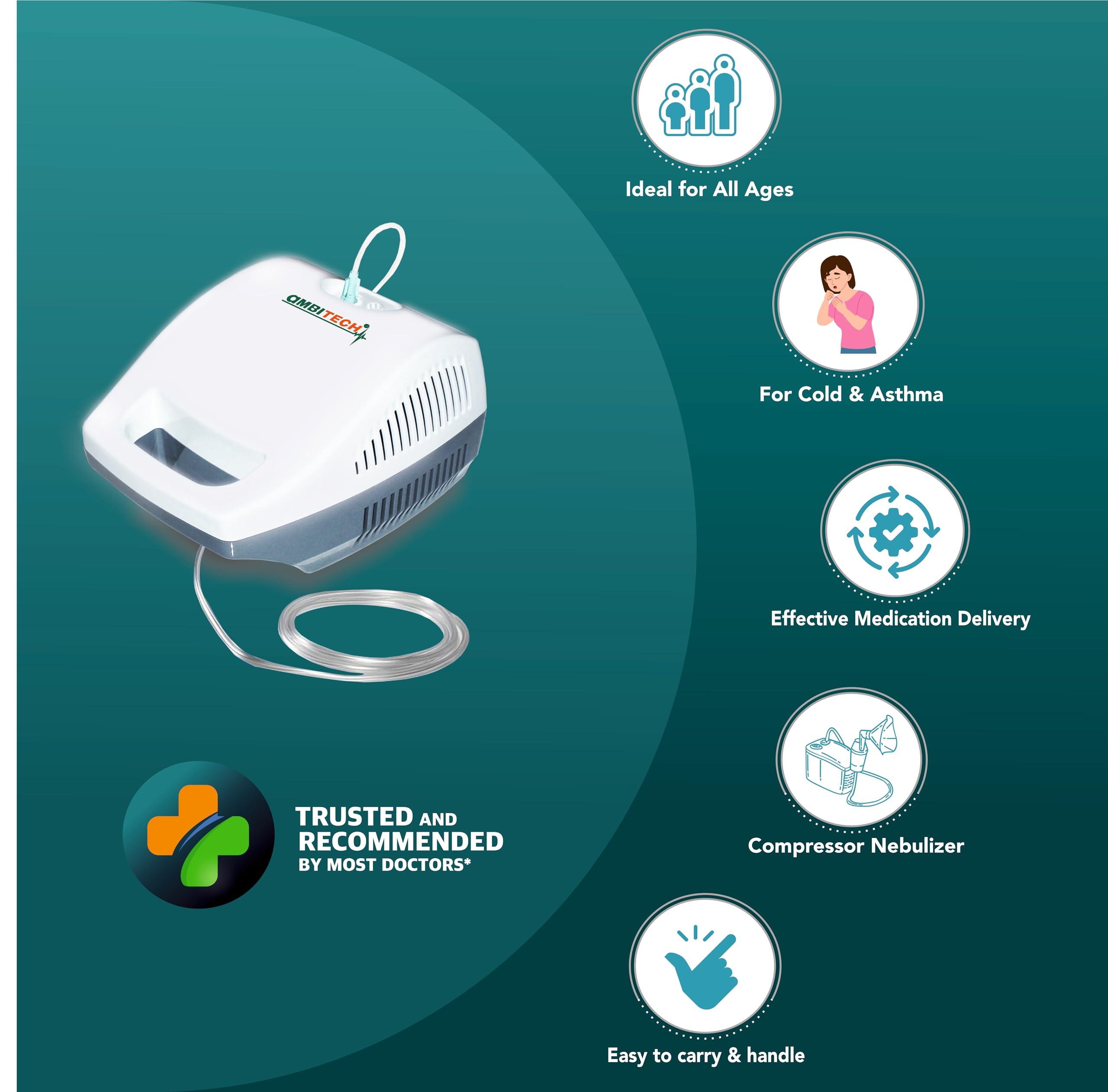 AMBITECH AmbiTech Easy NC 12 Nebulizer Machine With 2 Year Replacement Warranty For Adults & Kids