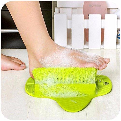 venja venja Health & Beauty Foot Brush Scrubber Bath Tub Floor Brush for Cleaning Feet Soles and Callus - Suction to Floor - Use With Soap and Water