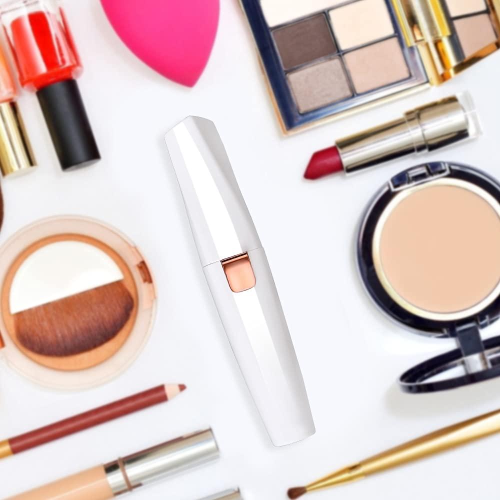 URAQT Facial Hair Remover for Women, 2 in 1 Eyebrow Trimmer & Face Hair Remover, Rechargeable Waterproof Painless Lady Shaver for Lips Nose Face Body Peach Fuzz