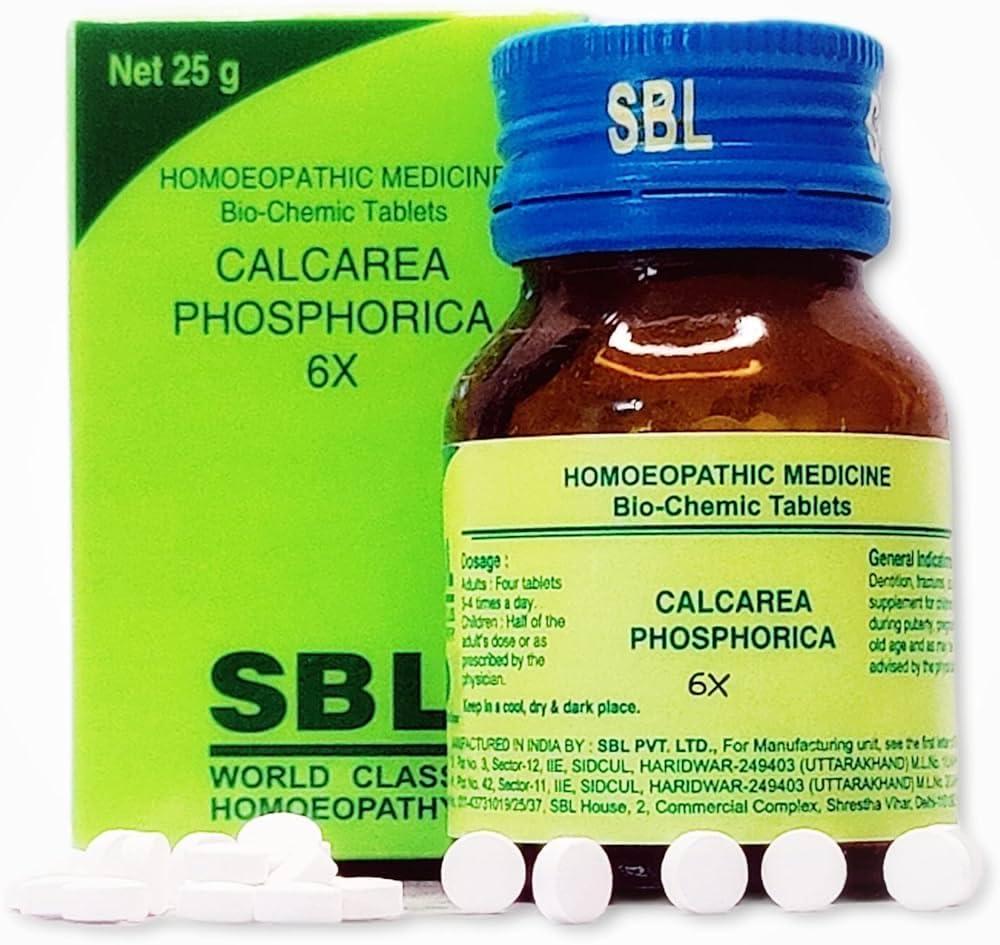 Generic CALCAREA PHOSPHORICA 6X pack of 3 homeopathic bio-chemic tablets