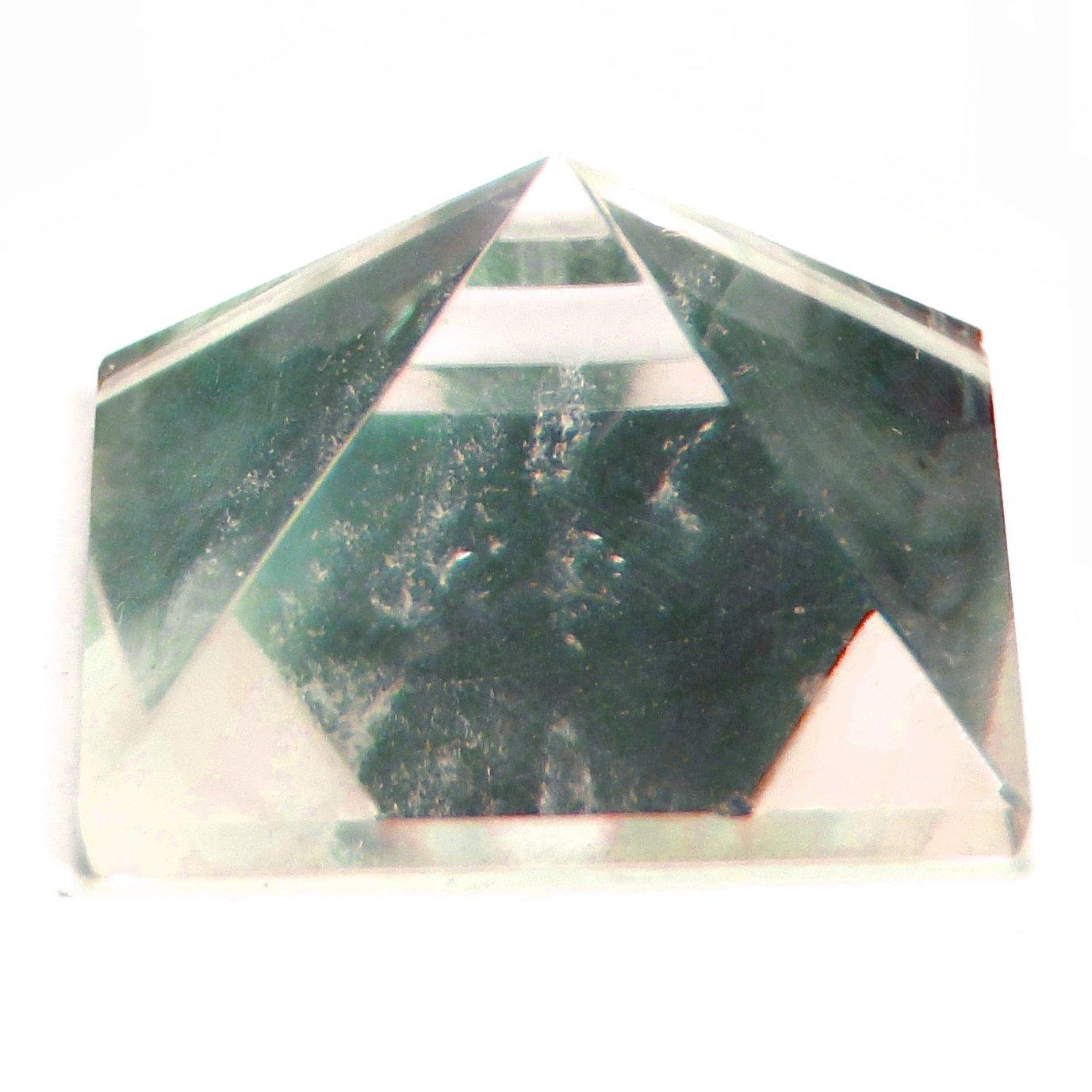 Nature's Crest Crystal Quartz Sphatik Pyramid Natural Gemstone 1" 1 Pc for Metaphysical Energy Healing Meditation Chakra Reiki Tool Sacred Geometry Crystal Gemstone Altar Decor Spiritual Gifts