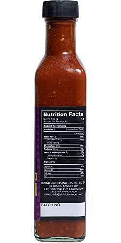 El Diablo Sauces EL Diablo Hot Red Chili Sauce Premium Gourmet Gluten Free Fresh Natural Ingredients 100% Vegan Momos Fried Rice Hakka Noodles Flavor Hot Chilli Spicy Sauce 240g Bottle