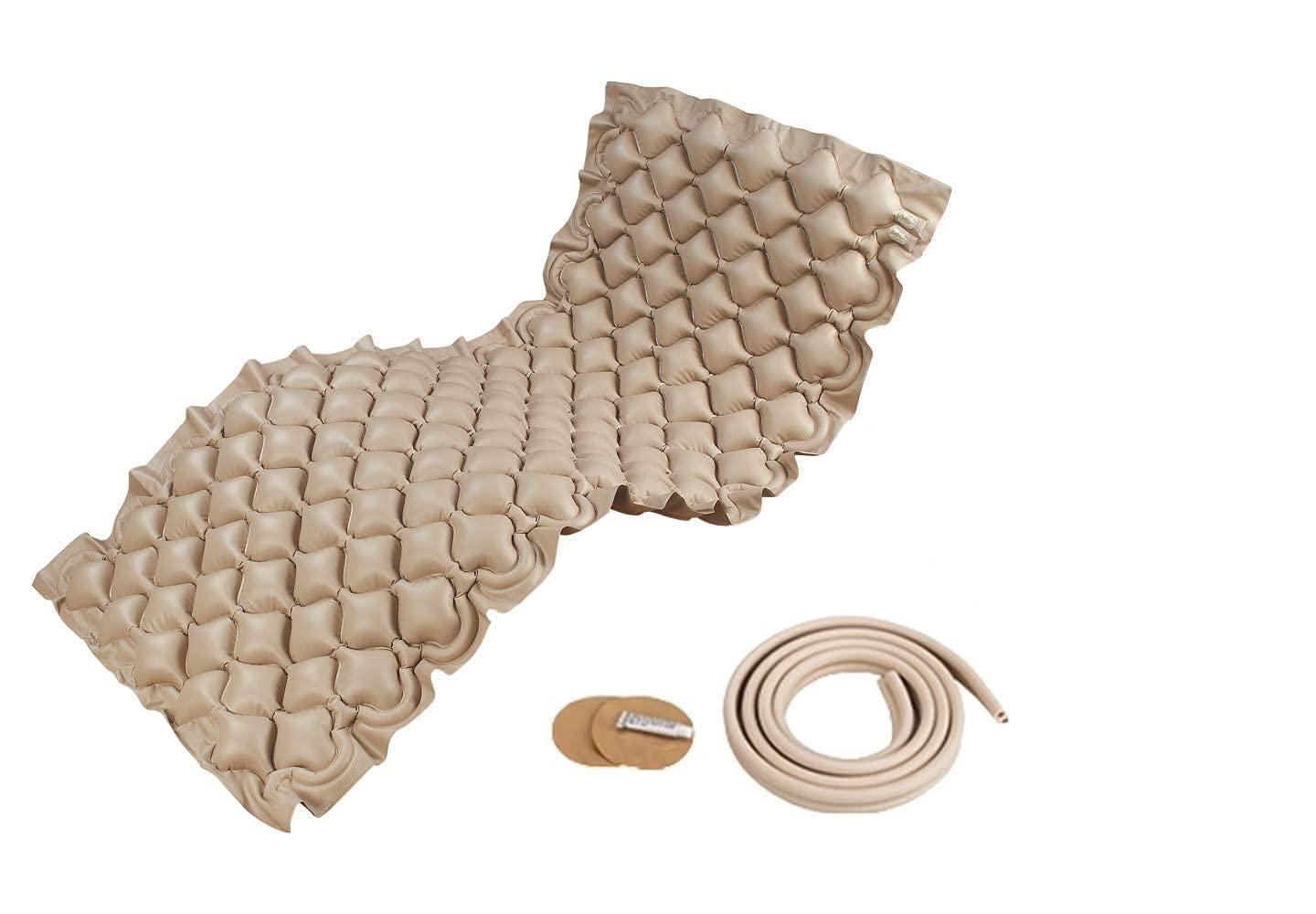 savsons savsons Air Mattress Anti Decubitus Air Pump and Bubble Mattress (Brown) Extra Back Support Quick Air Pump to Adjust Pressure | Airbed for Bedridden Patients, Men & Women-