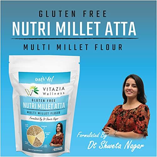 Amwel Amwel Gluten Free Nutri Millet Atta | Multi Millet Flour | Formulated by Dt Shweta Nagar | Vitazia Wellness