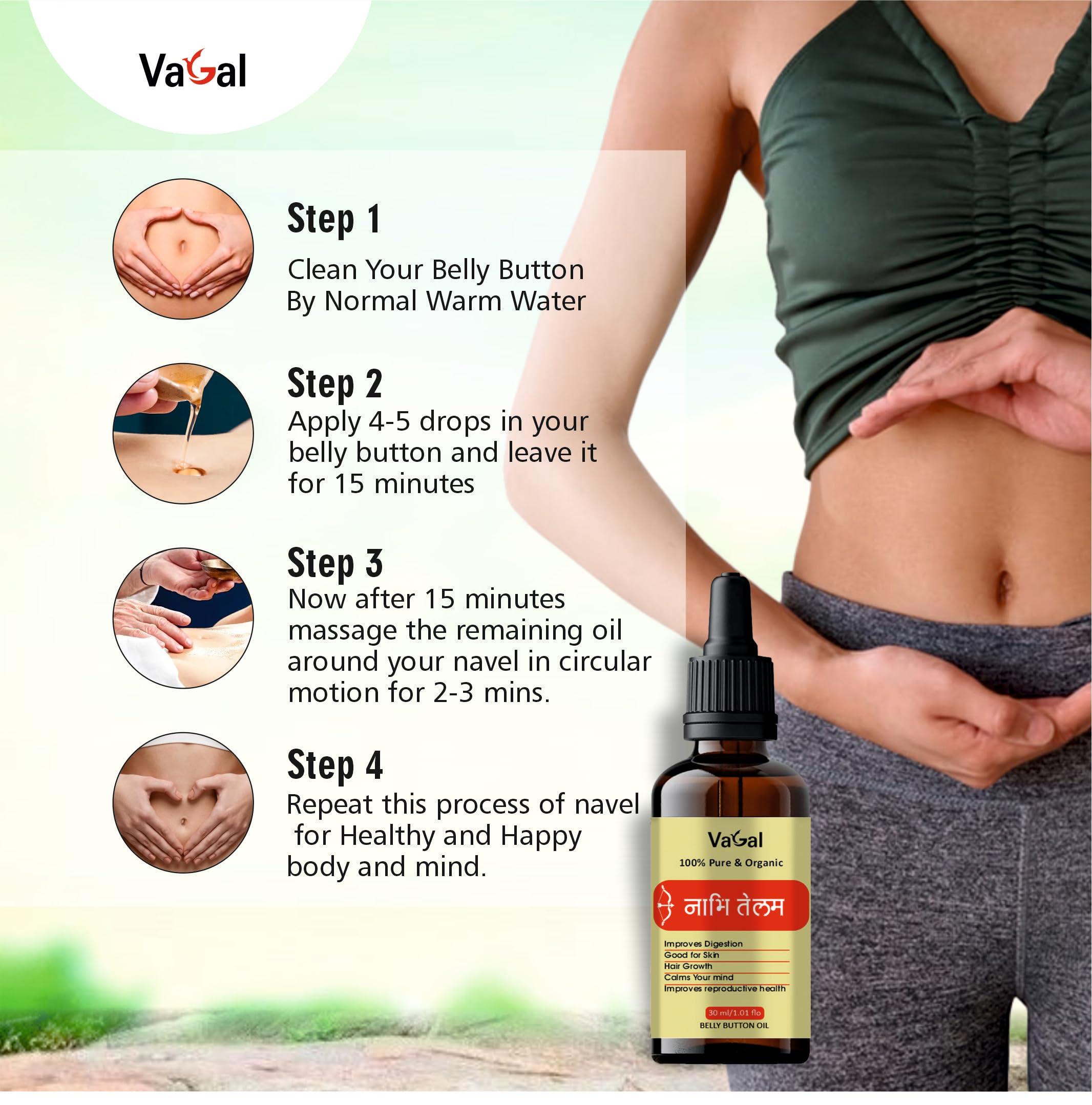 VAGAL Vagal Original Nabhi Tailam 30ml (Pack of 2) | Ayurvedic Multi Benefit Pure Nabhi Oil | Belly Button oil for Skin & Hair | Nabhi Oil ayurvedic for Health and Beauty | 2 x 30ml